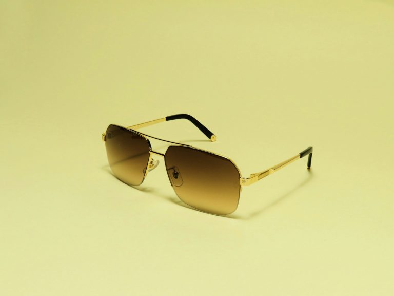 silver framed aviator style sunglasses